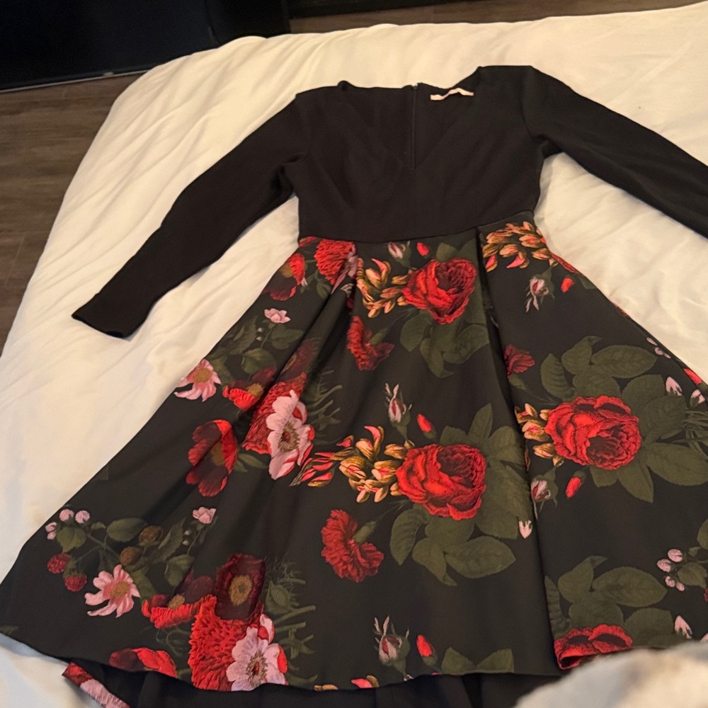 Hutch Black Floral Long Sleeve Dress